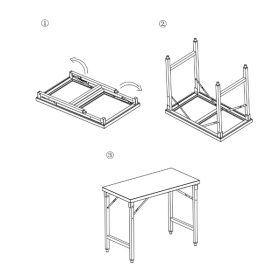 Table inox pliable - AISI 304 - 1200 x 600 x 910 mm