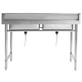 Plonge inox 2 bacs Pro - 1200 (L) x 600 (P) x 850 (H) mm -