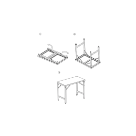 Table inox pliable -1000 (L) x 600 (P) x 910 (H) mm