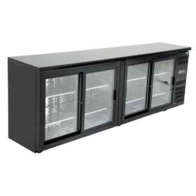 Arrière-bar réfrigéré POLAR - 4 portes vitrées - 698 litres - Classe N