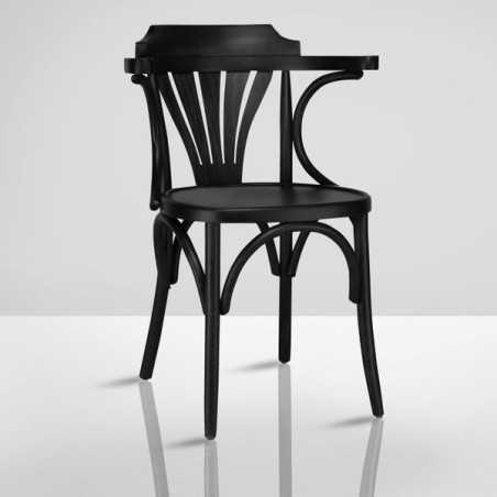 Chaise style bois noir