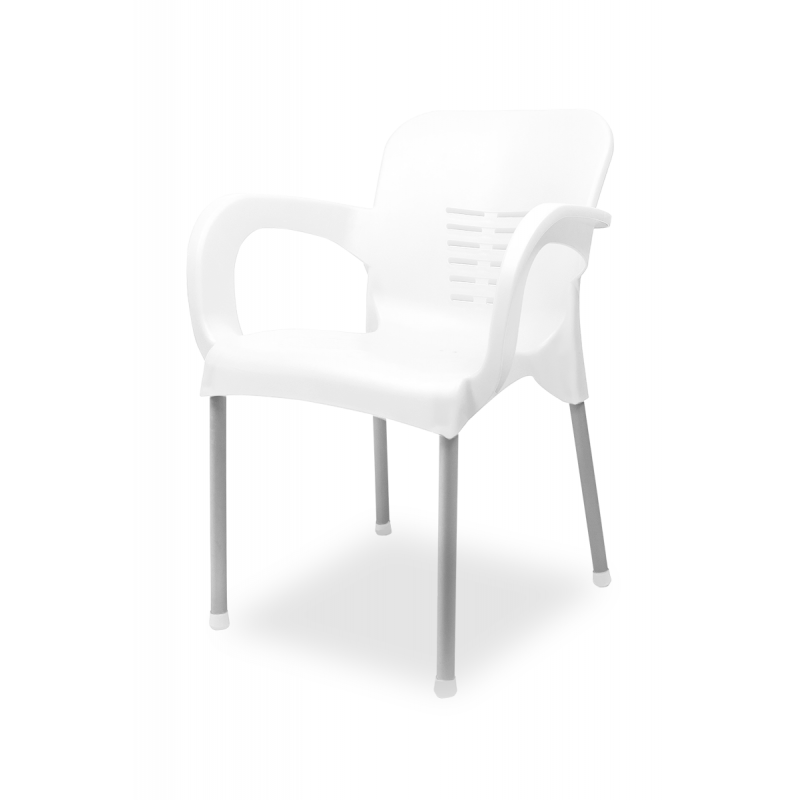 Fauteuil blanc empilable