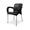 Fauteuil noir empilable