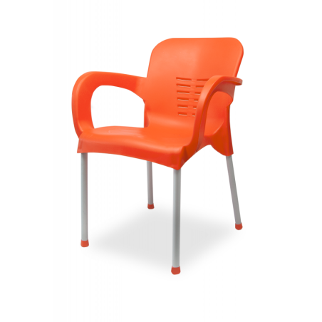 Fauteuil orange empilable