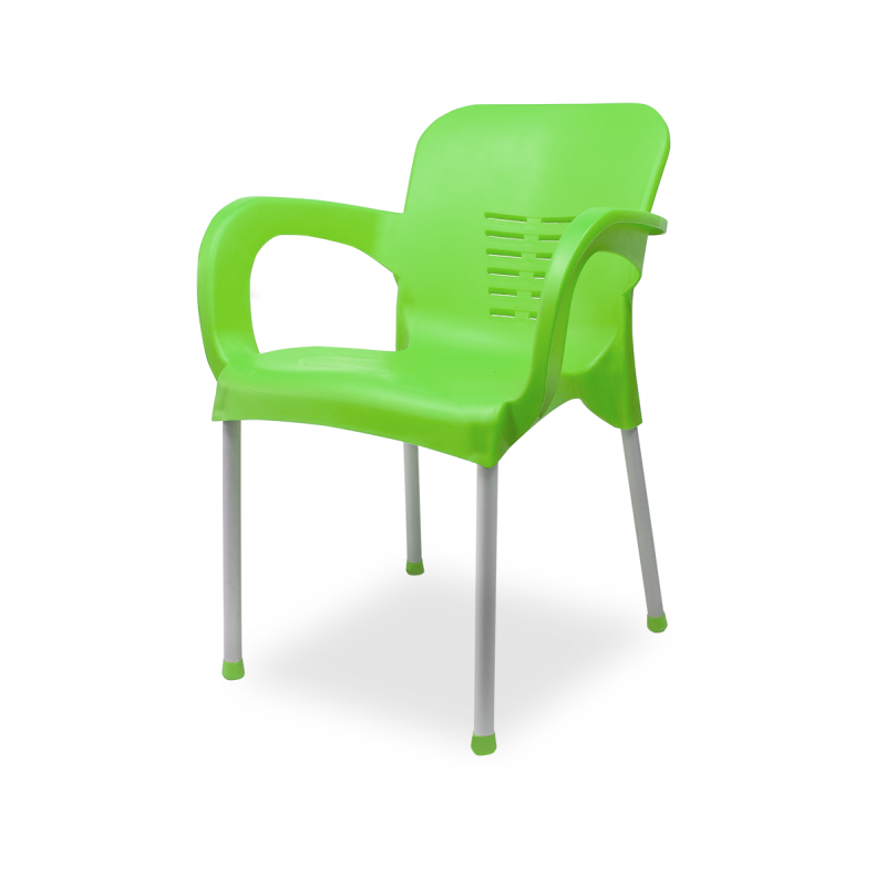 Fauteuil vert empilable