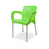 Fauteuil vert empilable