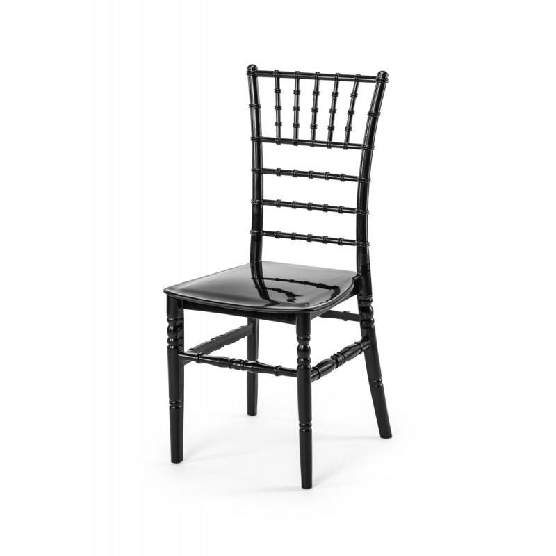 Chaise de restaurant en polypropylène noir