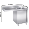 Plonge inox - AISI 304 - 1200 (L) x 700 (P) x 850 (H) mm