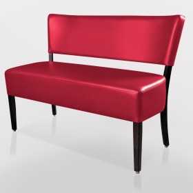 Banquette Rangé rouge sur pieds