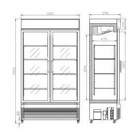 Armoire réfrigérée vitrée Battante- 750 L-COMBISTEEL