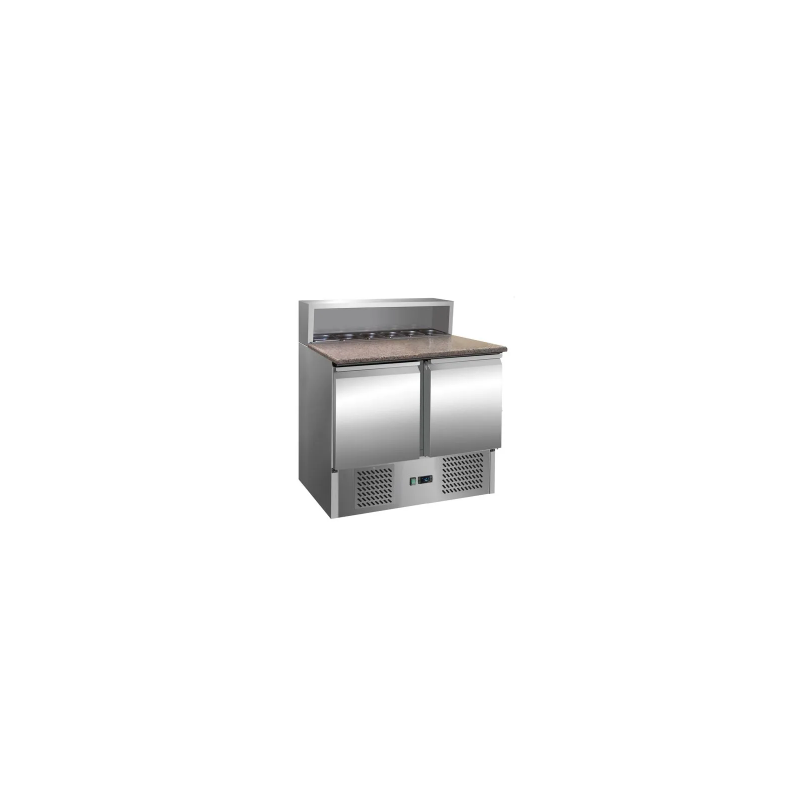 Table à pizza - 5 x GN 1/6 - 240 L - 2 portes - GASTROMASTRO Table à pizza - 5 x GN 1/6 - 240 L - 2 portes - GASTROMASTRO