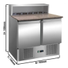 Table à pizza - 5 x GN 1/6 - 240 L - 2 portes - GASTROMASTRO