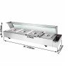 Buffet bain-marie électrique avec couvercle - 4 x GN ½