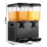 Distributeur pour jus de fruit - 2x 18L - noir