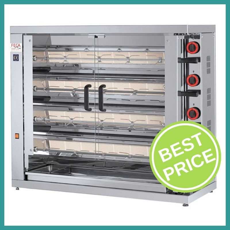 Rôtissoire gaz professionnelle 24 poulets - 4 broches - Gaz -420EKO Rôtissoire gaz professionnelle 24 poulets - 4 broches - Gaz -420EKO