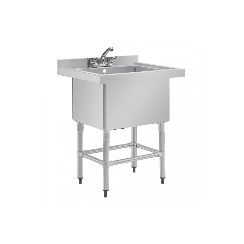 Equipement professionnel cuisine - %category_name% : Plonge inox - AISI 304 - 800 (L) x 600 (P) x 900 (H) mm - Sans égouttoir