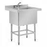 Equipement professionnel cuisine - %category_name% : Plonge inox - AISI 304 - 800 (L) x 600 (P) x 900 (H) mm - Sans égouttoir