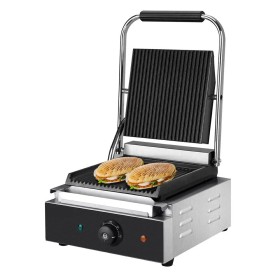 Gril de contact - rainuré - 1800 watts - pour sandwichs et paninis