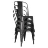 Equipement professionnel cuisine - %category_name% : Chaise de café noire