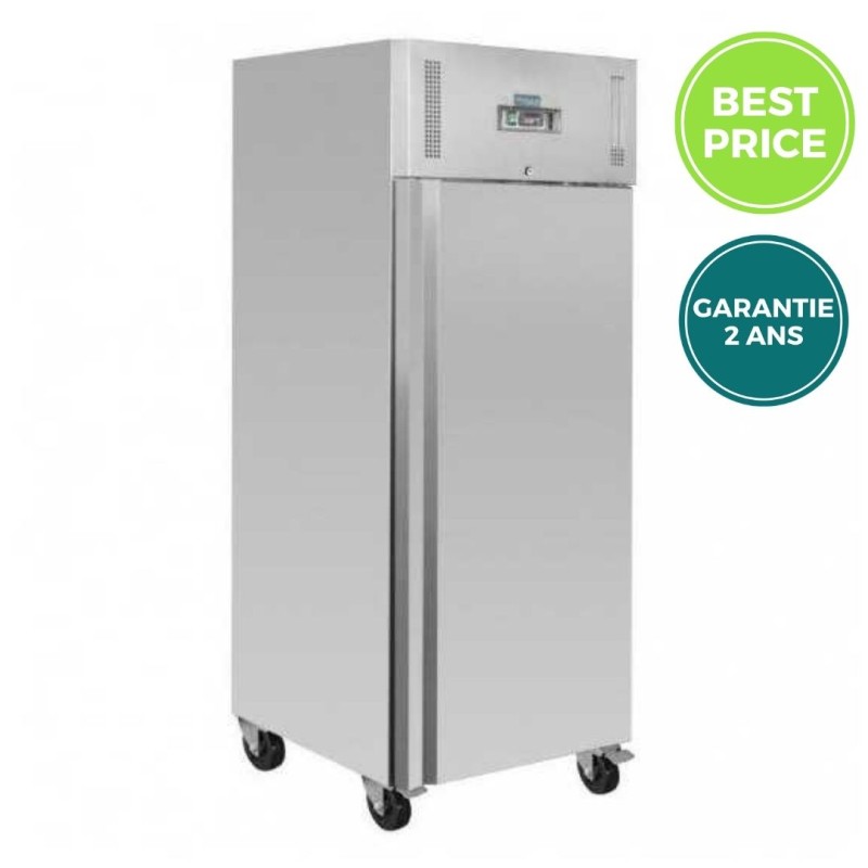 Réfrigérateur vertical 570 L inox exterieur