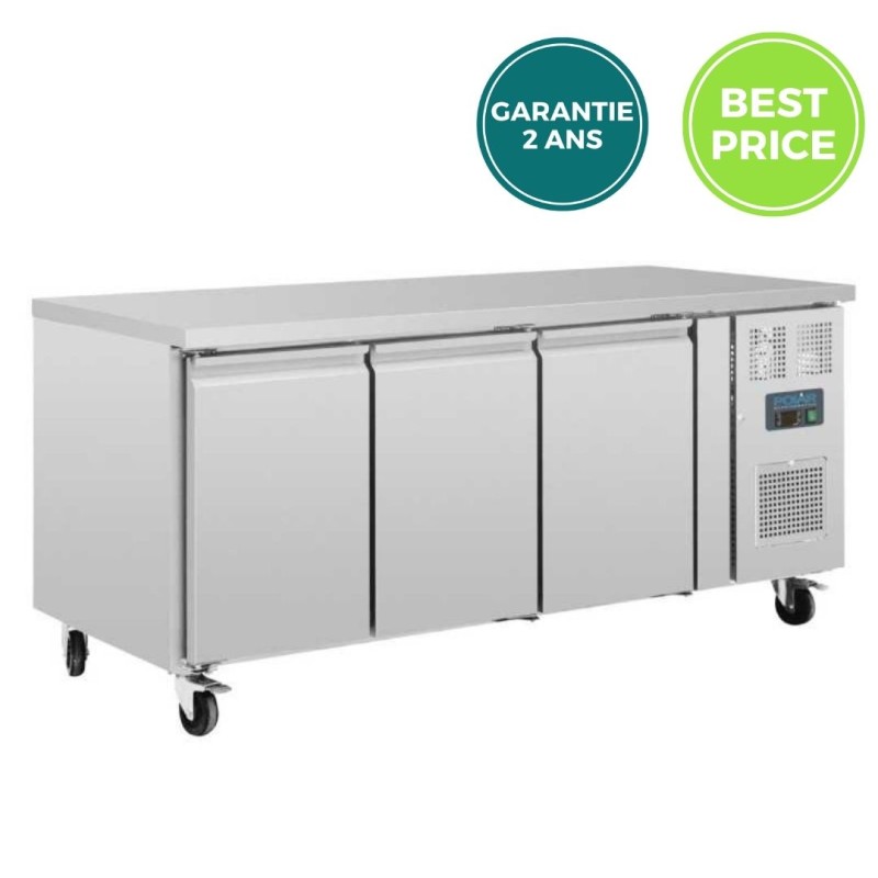 Equipement professionnel cuisine - %category_name% : TABLE INOX 800 (L) x  600 (P) x 850 (H) mm SUR ROULETTES