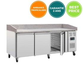 Equipement professionnel cuisine - %category_name% : Table à pizza 3 portes  6 x GN 1/4 - POLAR