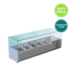 Saladette 5 BACS GN 1/3 + 1 BAC GN1/2 inox - Classe N -Gastromastro