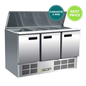 Saladette réfrigérée inox - 3 portes - POLAR