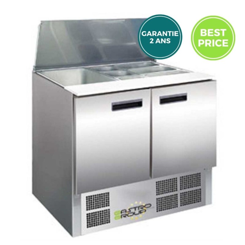 Equipement professionnel cuisine - %category_name% : Saladette réfrigérée 2 portes G606 - POLAR