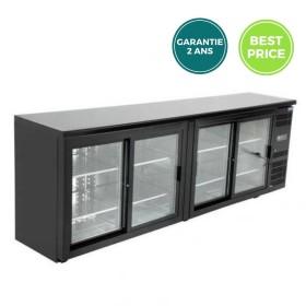 Arrière-bar réfrigéré POLAR - 4 portes vitrées - 698 litres - Classe N