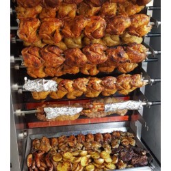 Rôtissoire poulets - ELECTRIQUE - 6 broches / 36 poulets-FECA