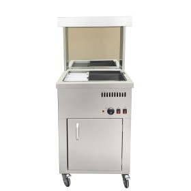 Chauffe frites fast food sur socle inox