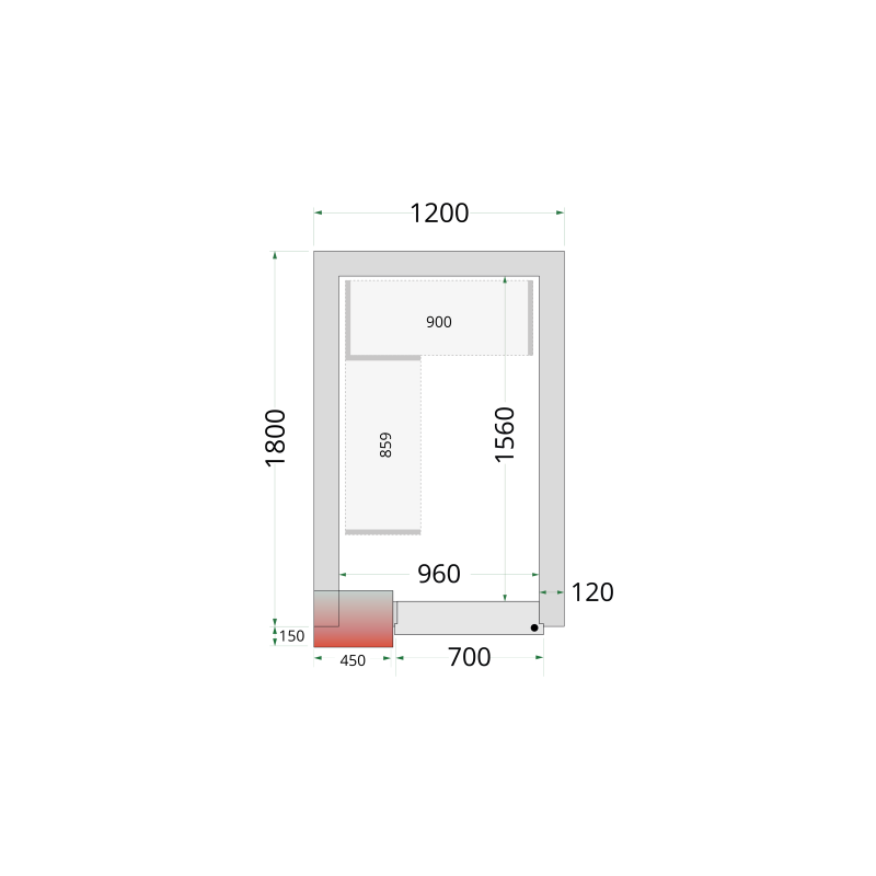 Chambre froide négative