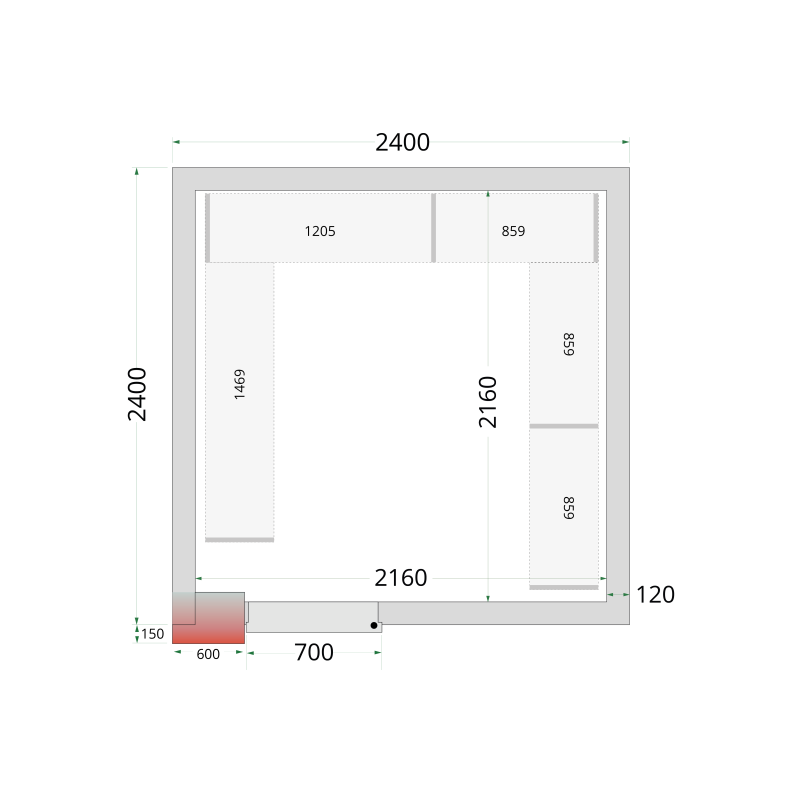 Chambre froide négative