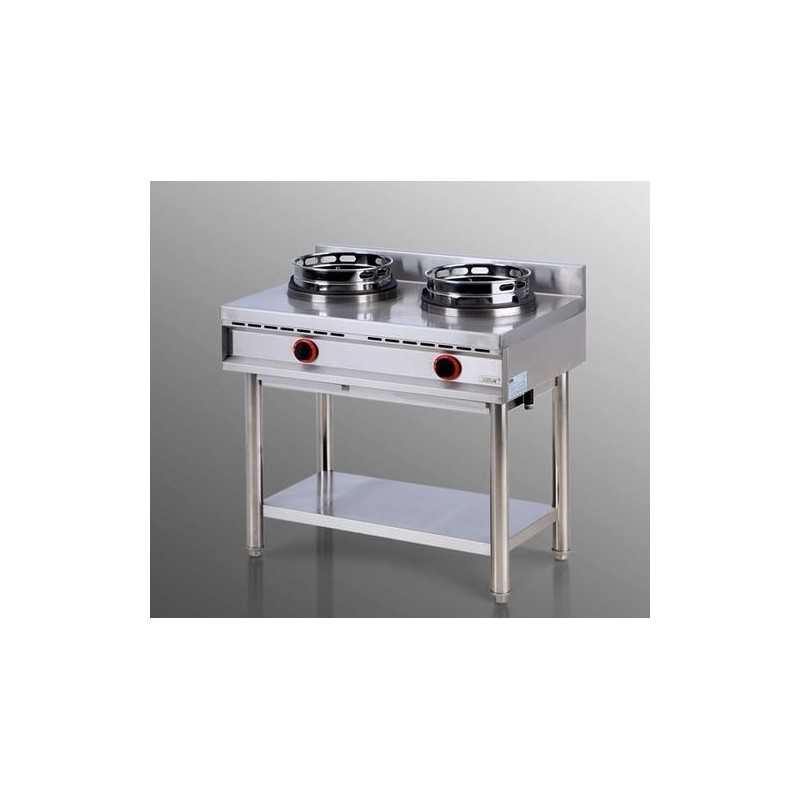 Equipement professionnel cuisine - %category_name% : FOURNEAU WOK GAZ 3  FEUX - SUPER PUISSANT