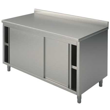 Meuble bas inox portes coulissantes 1800 x 700 x 850