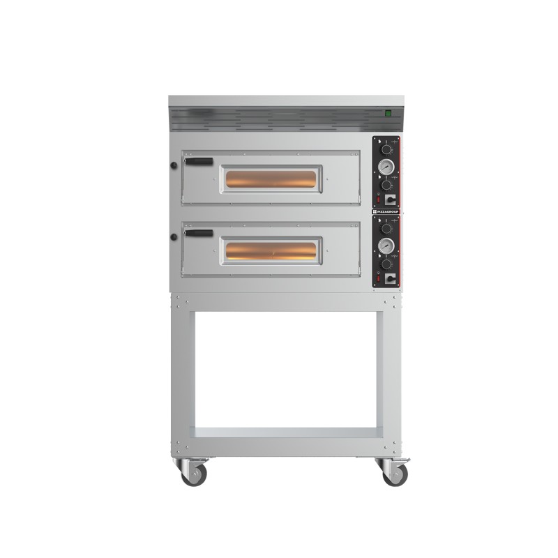 Equipement professionnel cuisine - Four à pizzas électrique tout réfractaire 8 pizzas 380V - PIZZA GROUP