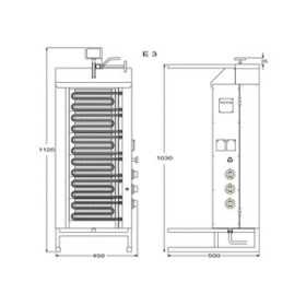 Machine Kebab électrique à Gyros Potis E3