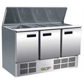 Saladette réfrigérée inox - 3 portes - POLAR