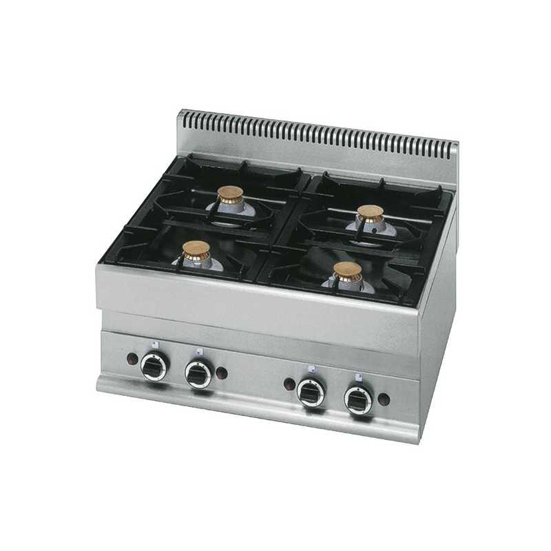 Equipement professionnel cuisine - %category_name% : Cuisinière gaz 4 feux  vifs -Top