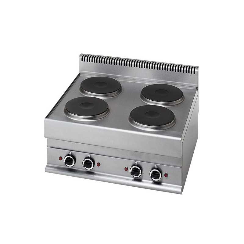 Fourneaux electriques cuisiniere electrique – 4 plaques – four electrique 6  grill - Mbm - Fourneaux Professionnels - référence E4F65P - Stock-Direct CHR