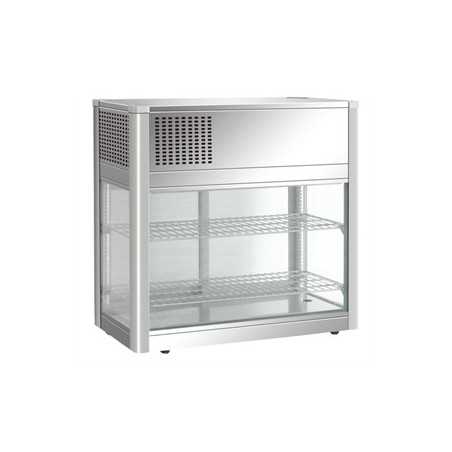 Vitrine réfrigérée de comptoir inox à poser 160 litres