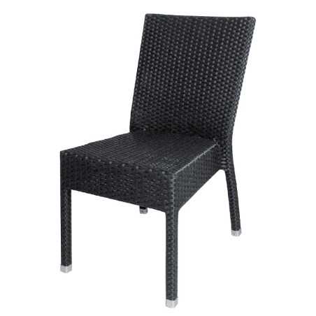 Chaises en rotin marron anthracite