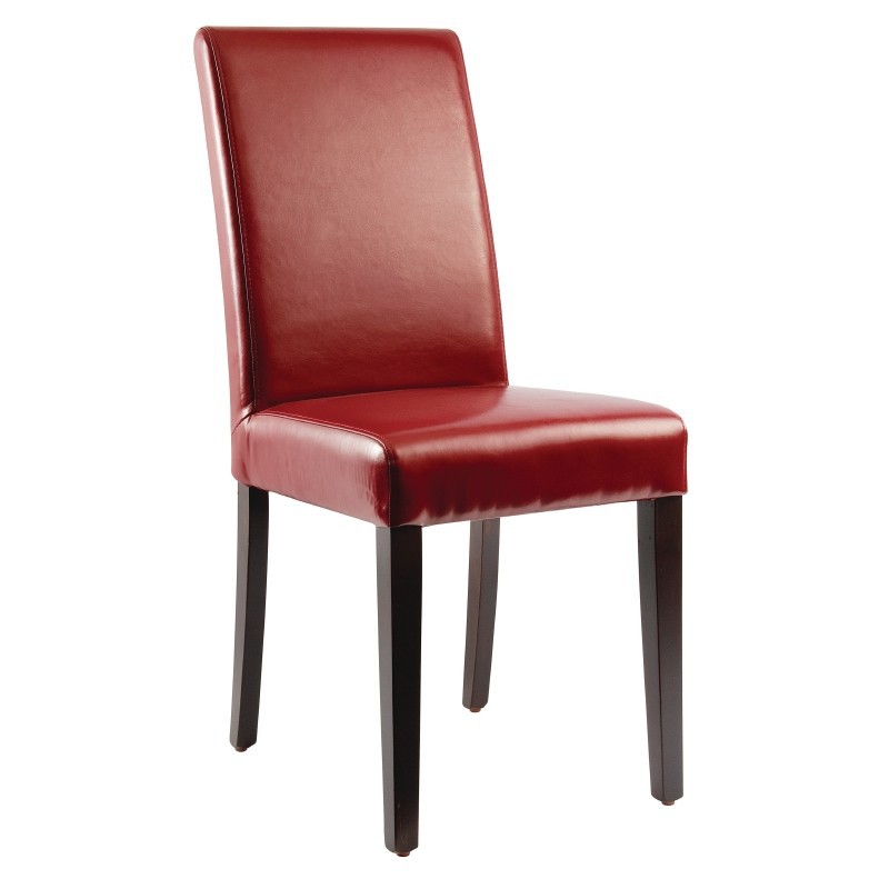 Chaises de Restaurant Paiement 4X en simili cuir rouge  GASTROMASTRO