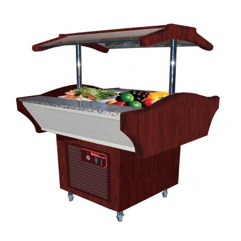 Buffet chauffant capacité 4 x GN 1/1 - GASTROMASTRO