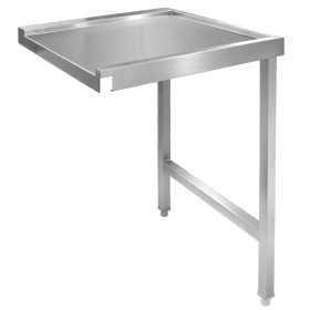 Table d'entrée lave vaisselle professionnel capot - AISI 304 - Entrée droite - 600 x 650 x 880 mm