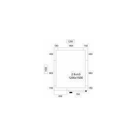 Chambre froide positive - 1200x1500x2010mm - 2,6 m³ - GASTROMASTRO