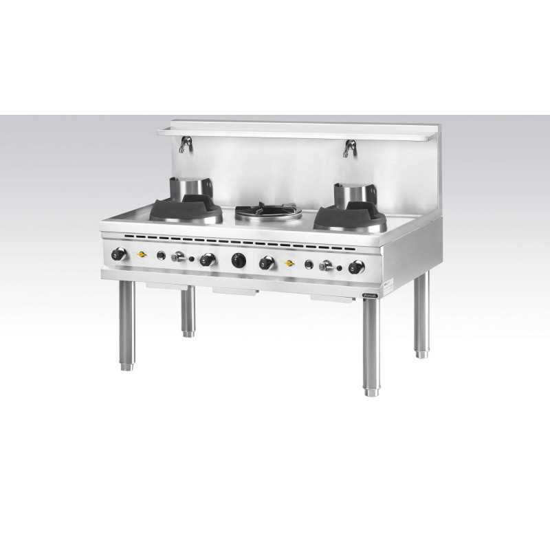 Equipement professionnel cuisine - %category_name% : FOURNEAU WOK GAZ 3  FEUX - SUPER PUISSANT