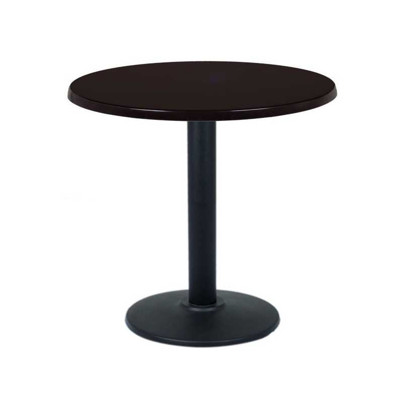 Table de restaurant Ø60 - base ronde en fonte avec plateau rond fonte