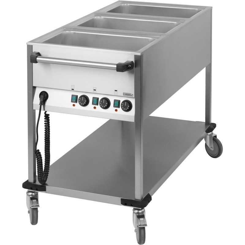 Chariot bain marie 3*GN1/1